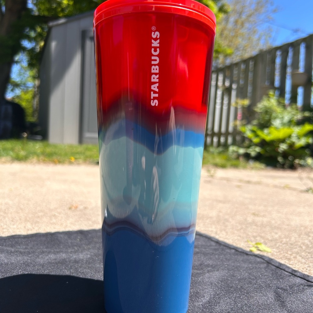 Starbucks Red and Blue Gradient Tumbler